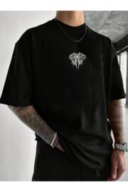 Erkek oversize Gotil Desen baskılı T-shirt rahat ve şık Tasarım - Görsel 2