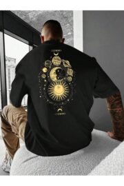 Güneş Sistemi Sırt Baskılı Erkek Oversize T-shirt