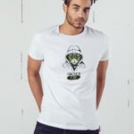 Hacker Cat Baskılı Erkek Oversize T-shirt