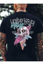 Holiday Forever Baskılı Erkek Oversize T-shirt