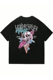 Holiday Forever Baskılı Erkek Oversize T-shirt - Görsel 6