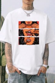 Kadın Baskılı Unisex Oversize T-Shirt