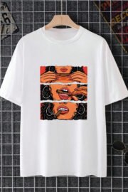 Kadın Baskılı Unisex Oversize T-Shirt - Görsel 5