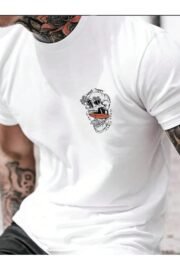 Tropical Kafatası Baskılı Erkek Oversize T-shirt - Görsel 3
