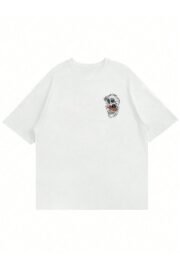 Tropical Kafatası Baskılı Erkek Oversize T-shirt - Görsel 5