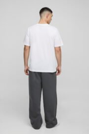 Oversize Erkek Sol Göğüs Kalp Baskılı Detaylı T-Shirt - Görsel 3