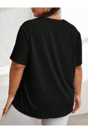 Kadın Kelebek Baskılı Oversize T-Shirt Rahat ve Şık Tasarım - Görsel 5