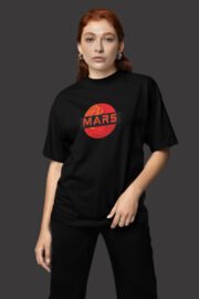Mars Baskılı Kadın Oversize T-Shirt