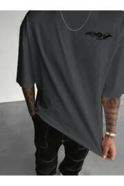 Erkek oversize Memonto baskılı T-shirt rahat ve şık Tasarım - Görsel 4