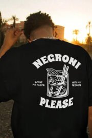 Negroni Sırt Baskılı Oversize T-shirt