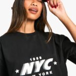 NYC New York 1989 Baskılı Oversize Unisex T-shirt - Rahat ve Şık Tasarım