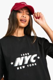 NYC New York 1989 Baskılı Oversize Unisex T-shirt - Rahat ve Şık Tasarım