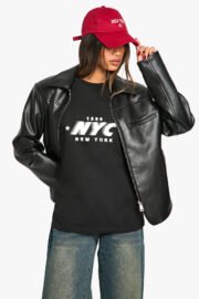 NYC New York 1989 Baskılı Oversize Unisex T-shirt - Rahat ve Şık Tasarım - Görsel 2