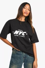 NYC New York 1989 Baskılı Oversize Unisex T-shirt - Rahat ve Şık Tasarım - Görsel 3