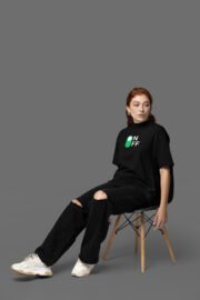 ON/OFF Baskılı Kadın Oversize T-Shirt - Görsel 3