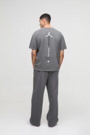 Osaka Ying-Yang Sırt Baskılı Oversize Erkek T-shirt - Rahat ve Şık Tasarım - Görsel 3