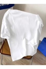 Kadın/Erkek Baston Baskılı Oversize Pamuklu Bisiklet Yaka T-Shirt Tişört - Görsel 2