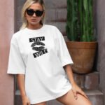 Stay Wild Baskılı Kadın Oversize T-Shirt