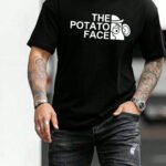 Erkek Oversize Baskılı Tişört – The Patato Face, Günlük & Sokak Stili