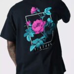 Oversize Erkek Virtues Sırt Baskı Detaylı T-Shirt