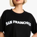 Oversize Kadın San Francisco Baskılı T-Shirt