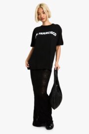 Oversize Kadın San Francisco Baskılı T-Shirt - Görsel 2