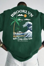 Brooklyn Baskılı Oversize T-Shirt - Görsel 11