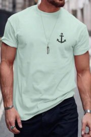 Çapa Baskılı Erkek Oversize T-Shirt - Görsel 11