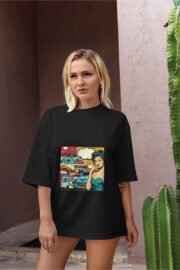 Comic Baskılı Oversize T-Shirt - Görsel 8