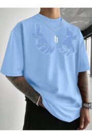 El Baskılı Erkek Oversize T-shirt - Görsel 11