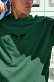 Erkek Oversize Baskılı Beyaz Tişört – Fly Kanat Ön Ve Sırt Baskılı, Günlük & Sokak Stili - Görsel 8