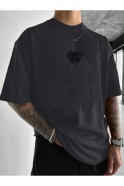 Erkek oversize Gotil Desen baskılı T-shirt rahat ve şık Tasarım - Görsel 11