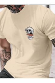 Tropical Kafatası Baskılı Erkek Oversize T-shirt - Görsel 10