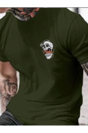Tropical Kafatası Baskılı Erkek Oversize T-shirt - Görsel 21