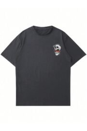 Tropical Kafatası Baskılı Erkek Oversize T-shirt - Görsel 28