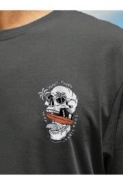 Tropical Kafatası Baskılı Erkek Oversize T-shirt - Görsel 29