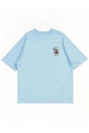 Tropical Kafatası Baskılı Erkek Oversize T-shirt - Görsel 32