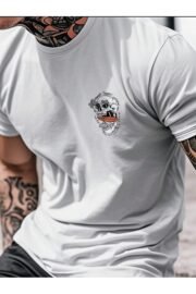 Tropical Kafatası Baskılı Erkek Oversize T-shirt - Görsel 40