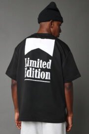 Oversize Erkek Limited Baskılı Detaylı T-Shirt - Görsel 9