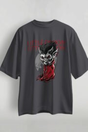 Lucifer Baskılı Oversize T-shirt - Görsel 7