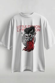 Lucifer Baskılı Oversize T-shirt - Görsel 12