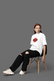 Mars Baskılı Kadın Oversize T-Shirt - Görsel 8