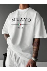 Milano Baskılı Oversize Erkek T-Shirt - Görsel 10