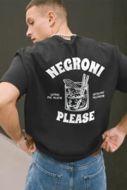 Negroni Sırt Baskılı Oversize T-shirt - Görsel 5