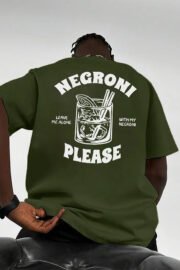Negroni Sırt Baskılı Oversize T-shirt - Görsel 14