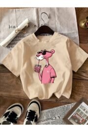 Kadın/Erkek oversize Pembe Panter baskılı T-shirt rahat ve şık Tasarım - Görsel 25