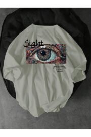 Sight Baskılı Oversize Unisex T-shirt - Rahat ve Şık Tasarım - Görsel 6