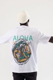 Aloha Sırt Baskılı T-shirt