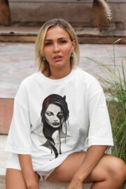 Kadın Baskılı Oversize T-shirt