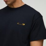 Ataç Baskılı Siyah Oversize T-shirt - Rahat ve Şık Tasarım
